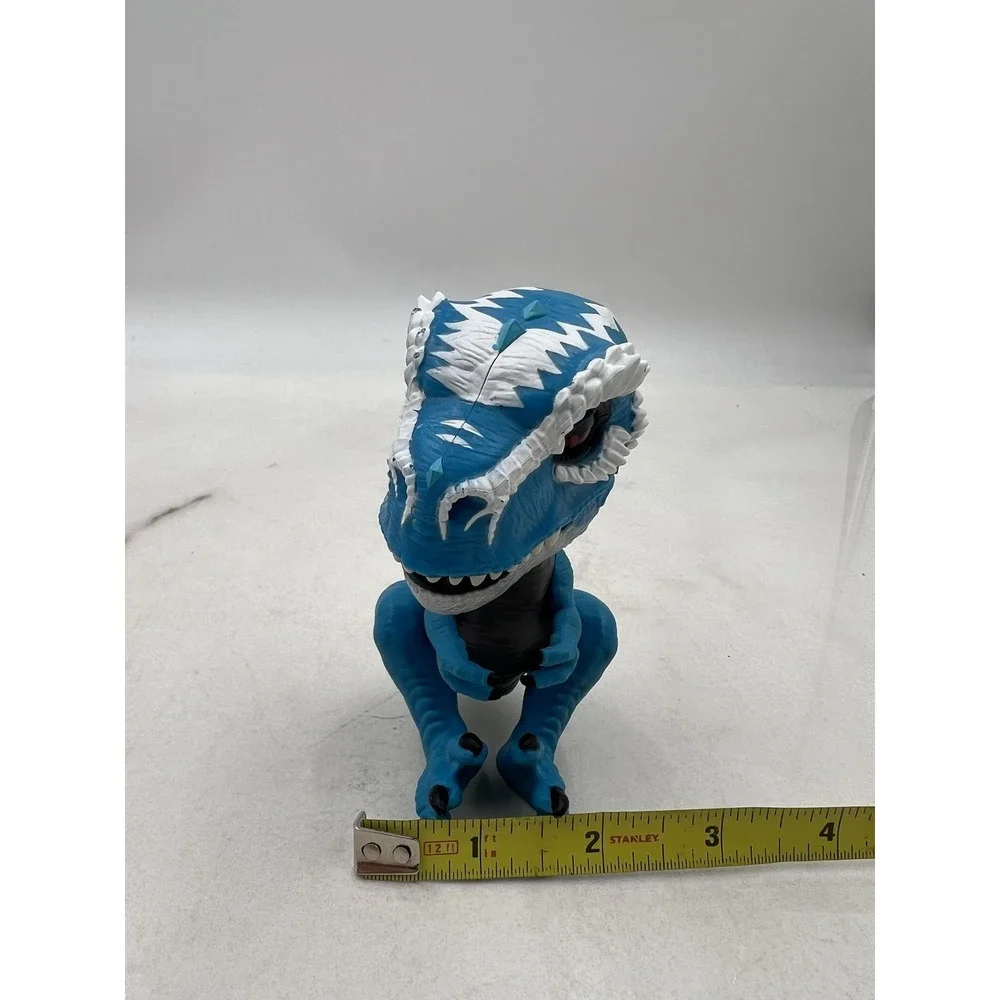 WowWee Fingerlings Untamed T-Rex Ironjaw Blue White Interactive Dinosaur Toy